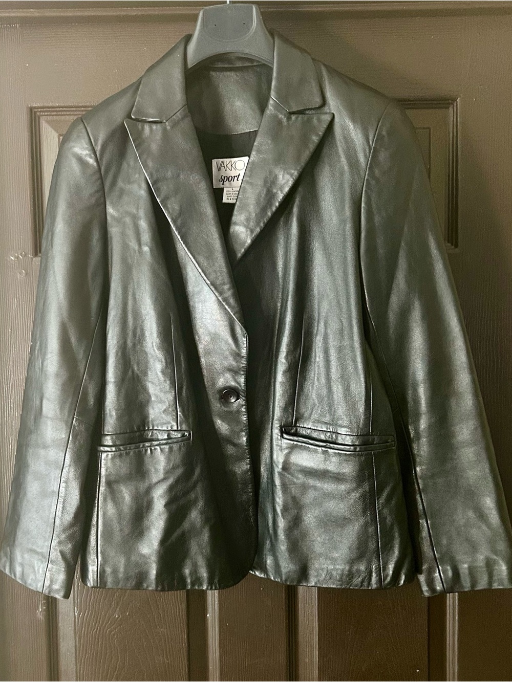 Vakko Sport Classic Leather Blazer/Jacket L